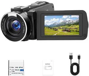 Camcorder Video Camera 2.7K 48MP Vlogging Camera, 18X Digital Zoom Video Camera for YouTube, 3" 270° Rotatable Screen Camcorder with LED Light & Webcam, Anti-Shake Function for Beginners Camcorder Video Camera 2.7K 48MP Vlogging Camera, 18X Digital Zoom Video Camera for YouTube, 3" 270° Rotatable Screen Camcorder with LED Light & Webcam, Anti-Shake Function for Beginners