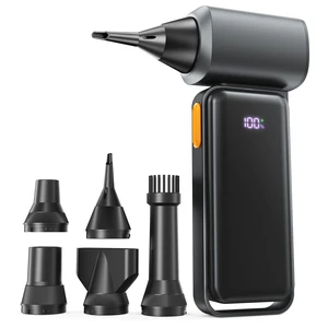 Powerful Compressed Air Duster,150000RPM Turbo Fan, 66m/s Airflow Strongest Brushless Motor,Rechargeable 8000Mah Battery,12H Max Cleaning,5-Gear Adjustable Speed,5 Nozzles to Outdoor & Home Powerful Compressed Air Duster,150000RPM Turbo Fan, 66m/s Airflow Strongest Brushless Motor,Rechargeable 8000Mah Battery,12H Max Cleaning,5-Gear Adjustable Speed,5 Nozzles to Outdoor & Home
