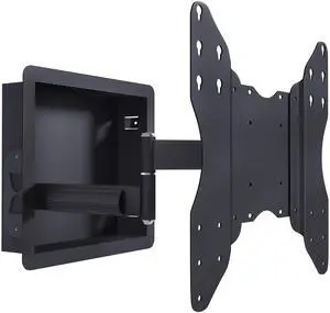NSY-50201 Recessed in-Wall TV Mount for 42-75 Inch Flat Screens | with 19" Long Extension Zero Clearance, Low Profile, Space-Saving Design, Hide Cables, Tilt & Swivel, For 16"Studs Only NSY-50201 Recessed in-Wall TV Mount for 42-75 Inch Flat Screens | with 19" Long Extension Zero Clearance, Low Profile, Space-Saving Design, Hide Cables, Tilt & Swivel, For 16"Studs Only