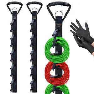Extension Cord Organizer Adjustable 2 PCS with 5 Slots | Adjustable Extension Cord Hanger, Extension Cord Holder, Garage Garden Storage Straps, For Cable, Hose, Rope, Tool Extension Cord Organizer Adjustable 2 PCS with 5 Slots | Adjustable Extension Cord Hanger, Extension Cord Holder, Garage Garden Storage Straps, For Cable, Hose, Rope, Tool