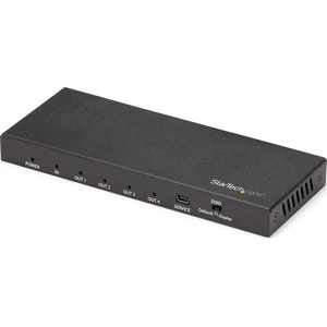 StarTech 4-Port HDMI Splitter, 4K 60Hz HDMI 2.0b, HDR, 7.1 Audio, 18Gbps Simultaneous audio on all ports, Automatic EDID, Supports active cables/extenders, 4 displays, 7.1 Surround audio, HDCP 2.2 StarTech 4-Port HDMI Splitter, 4K 60Hz HDMI 2.0b, HDR, 7.1 Audio, 18Gbps Simultaneous audio on all ports, Automatic EDID, Supports active cables/extenders, 4 displays, 7.1 Surround audio, HDCP 2.2