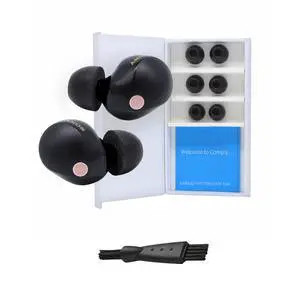 TrueGrip Premium Memory Foam Replacement Ear Tips, Black, Medium | 3 Pairs, for Sony True Wireless Earbuds, Enhanced Comfort, Secure Fit, Superior Noise Isolation, Cleaning Tool TrueGrip Premium Memory Foam Replacement Ear Tips, Black, Medium | 3 Pairs, for Sony True Wireless Earbuds, Enhanced Comfort, Secure Fit, Superior Noise Isolation, Cleaning Tool