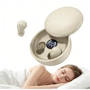 Sleep Earbuds, Invisible Mini Wireless Earbuds for Small Ear Canals, Ergonomic Bluetooth Earbuds with Premium Sound and One-Step Auto PairingBeige Sleep Earbuds, Invisible Mini Wireless Earbuds for Small Ear Canals, Ergonomic Bluetooth Earbuds with Premium Sound and One-Step Auto PairingBeige