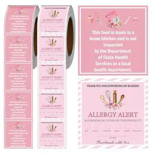 1000 Pcs Cottage Food Law Labels Stickers Allergen Warning Sticker | Baked with Love, Homemade Kitchen Inspection Statement Decals, Bakery Labels Stickes, DIY Crafts Homemade Bakery Baked Food 1000 Pcs Cottage Food Law Labels Stickers Allergen Warning Sticker | Baked with Love, Homemade Kitchen Inspection Statement Decals, Bakery Labels Stickes, DIY Crafts Homemade Bakery Baked Food