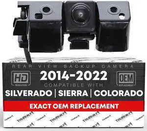 Rear View Backup Camera - Compatible with 2014-2015 Chevrolet Silverado; 07-21 Colorado; 14-15 GMC Sierra, 15-22 Canyon - Reverse Park Assist Camera Replacement - OEM 23306741, 590-082 Rear View Backup Camera - Compatible with 2014-2015 Chevrolet Silverado; 07-21 Colorado; 14-15 GMC Sierra, 15-22 Canyon - Reverse Park Assist Camera Replacement - OEM 23306741, 590-082