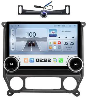 Replacement Radio for Chevy Silverado GMC Sierra - Car Stereo Wireless Carplay Android Auto 2014-2018 QLED Touch Screen Radio Upgrade GPS Navigation Head Unit Knobs (Double Knob 4+64G) Replacement Radio for Chevy Silverado GMC Sierra - Car Stereo Wireless Carplay Android Auto 2014-2018 QLED Touch Screen Radio Upgrade GPS Navigation Head Unit Knobs (Double Knob 4+64G)