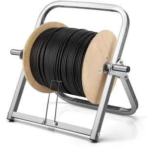 Durable Single Axle Cable Caddy 13 x 16 Inch Wire Spool Rack Holder Commercial Industrial Steel Wire Rack Dispenser for Cable Reels Dispenser up to 100 lb Capacity Durable Single Axle Cable Caddy 13 x 16 Inch Wire Spool Rack Holder Commercial Industrial Steel Wire Rack Dispenser for Cable Reels Dispenser up to 100 lb Capacity