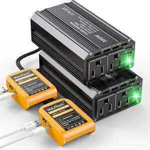 300W Power Inverter 18V to 110V Compatible with Dewalt 20V, Battery Inverter DC Charger Adapter with 2 AC Outlet & 2 USB Port for Vehicles, Laptop, Computer, Phone, Fan(No Battery)(2 Pack) 300W Power Inverter 18V to 110V Compatible with Dewalt 20V, Battery Inverter DC Charger Adapter with 2 AC Outlet & 2 USB Port for Vehicles, Laptop, Computer, Phone, Fan(No Battery)(2 Pack)