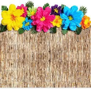 22 Pcs Hawaiian Beach Backdrop with Hawaii Paper Flowers Decorations Set 71 x 43 Inch Hawaiian Backdrop 3D Hibiscus Paper Flower Palm Leaves for Aloha Luau Party Decorations (Reed Style) 22 Pcs Hawaiian Beach Backdrop with Hawaii Paper Flowers Decorations Set 71 x 43 Inch Hawaiian Backdrop 3D Hibiscus Paper Flower Palm Leaves for Aloha Luau Party Decorations (Reed Style)