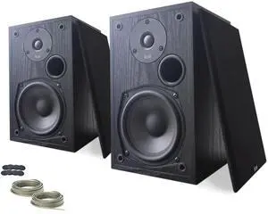 Koe B102 100 Watt Home Theater, Passive Bookshelf Speakers (Pair) Hi-Res Audio, Excellent Response, HiFi, Satellites, Includes SPL/Freq Graph, Wall-Mountable, Black Koe B102 100 Watt Home Theater, Passive Bookshelf Speakers (Pair) Hi-Res Audio, Excellent Response, HiFi, Satellites, Includes SPL/Freq Graph, Wall-Mountable, Black