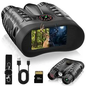 4K Night Vision Binoculars with Camera, 36MP Full Color Night Vision Goggles, 1314FT IR Night Vision, 3.2" Screen, Photo & 4K Video Recording for Bird Watching Camping Outdoor Exploration 4K Night Vision Binoculars with Camera, 36MP Full Color Night Vision Goggles, 1314FT IR Night Vision, 3.2" Screen, Photo & 4K Video Recording for Bird Watching Camping Outdoor Exploration