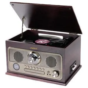 All in One Bluetooth Vintage Turntable with 3 Speed Vinyl Record Player,CD Player/Cassette Tape/USB/TF Card,AUX in,FM/AM Radio,RCA Out,Recording All in One Bluetooth Vintage Turntable with 3 Speed Vinyl Record Player,CD Player/Cassette Tape/USB/TF Card,AUX in,FM/AM Radio,RCA Out,Recording