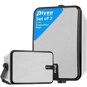 600W Outdoor Bluetooth Speakers, Wireless Sync Between Speakers, Powerful Bass, Wall Mount for Patio, Porch, Gazebo, Garage, 2-Pack, White(MZ-658) 600W Outdoor Bluetooth Speakers, Wireless Sync Between Speakers, Powerful Bass, Wall Mount for Patio, Porch, Gazebo, Garage, 2-Pack, White(MZ-658)