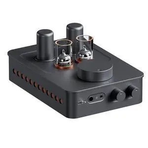 GR70 Tube Headphone Amp Preamp, Authentic Tube-Amplification with Vacuum 5654W*2 & 6AC7*2, Mini HiFi Preamplifier for Home Audio, 3.5mm & 6.35mm Jacks Supporting 16-300 ohms Impedance GR70 Tube Headphone Amp Preamp, Authentic Tube-Amplification with Vacuum 5654W*2 & 6AC7*2, Mini HiFi Preamplifier for Home Audio, 3.5mm & 6.35mm Jacks Supporting 16-300 ohms Impedance
