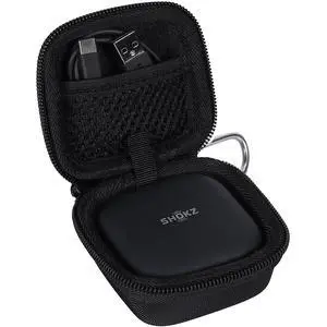 Hard Case for SHOKZ OpenFit 2+/2/Air Open-Ear Headphones, Black | Mesh Accessory Pocket, Elastic Retaining Strap, Carabiner Clip, Sealed Zipper, Compact Portable Storage Hard Case for SHOKZ OpenFit 2+/2/Air Open-Ear Headphones, Black | Mesh Accessory Pocket, Elastic Retaining Strap, Carabiner Clip, Sealed Zipper, Compact Portable Storage