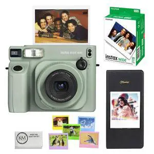 INSTAX Wide 400 Instant Camera | Sage Green Bundled with INSTAX Wide Instant Film | 20 Exposures + Wide Album & Colored Frames + Cleaning Cloth (4 Items) INSTAX Wide 400 Instant Camera | Sage Green Bundled with INSTAX Wide Instant Film | 20 Exposures + Wide Album & Colored Frames + Cleaning Cloth (4 Items)