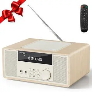 30W Compact Stereo System Bluetooth CD Players for Home | With FM Radio, Remote Control, USB/AUX Inputs, Headphone Jack, and DSP Crisp Sound for Living Room, Bedroom 30W Compact Stereo System Bluetooth CD Players for Home | With FM Radio, Remote Control, USB/AUX Inputs, Headphone Jack, and DSP Crisp Sound for Living Room, Bedroom