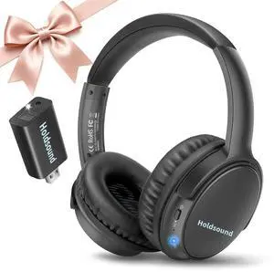 BKM400 Wireless Headphones for TV Watching with USB Transmitter | Bluetooth TV Headphones Wireless, Strong Compatibility, Up to 165 ft, No Delay and High Volume Output, 40 Hours Battery Life BKM400 Wireless Headphones for TV Watching with USB Transmitter | Bluetooth TV Headphones Wireless, Strong Compatibility, Up to 165 ft, No Delay and High Volume Output, 40 Hours Battery Life