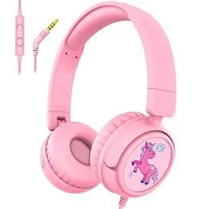 K6 Kids Headphones for Toddler & Kids Ages 2-12, 85/94dB Safe Volume Limited, Wired with 3.5mm Jack, HD Microphone, Adjustable & Foldable, On-Ear Headphones for Tablet, School, Travel, iPad K6 Kids Headphones for Toddler & Kids Ages 2-12, 85/94dB Safe Volume Limited, Wired with 3.5mm Jack, HD Microphone, Adjustable & Foldable, On-Ear Headphones for Tablet, School, Travel, iPad