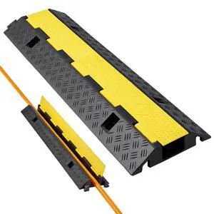 Cable Protector Ramp, 1 Channel Heavy Duty 39.37'' Rubber Cord Hose Wire Cover, 2.76''W x 1.97''H Channel Size, Traffic Speed Bump with Flip-Open Top Cover, for Indoor Outdoor Use Cable Protector Ramp, 1 Channel Heavy Duty 39.37'' Rubber Cord Hose Wire Cover, 2.76''W x 1.97''H Channel Size, Traffic Speed Bump with Flip-Open Top Cover, for Indoor Outdoor Use
