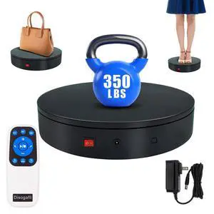 360 Rotating Platform, 12.6 Inch /32cm Motorized Electric Turntable, 350lbs Capacity Motorized Rotating Display Stand with Remote, Heavy Duty Photography Turntable for Human/Product 360 Rotating Platform, 12.6 Inch /32cm Motorized Electric Turntable, 350lbs Capacity Motorized Rotating Display Stand with Remote, Heavy Duty Photography Turntable for Human/Product