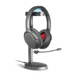 Fokus Plus Hybrid Active Noise Cancelling Bluetooth Headset, 50H Playtime, with Headphone Stand Wirelessly Charges Your Headphones, Removable Boom Mic, Multipoint, Home Work Travel- Dusk Grey Fokus Plus Hybrid Active Noise Cancelling Bluetooth Headset, 50H Playtime, with Headphone Stand Wirelessly Charges Your Headphones, Removable Boom Mic, Multipoint, Home Work Travel- Dusk Grey