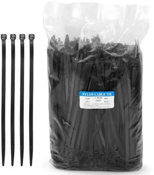 Zcpotizi 8 Inch Heavy Duty Black Zip Ties 75 lbs bulk 0.23" width, 1000 Pack Cable Ties UV Resistant Industrial Self Locking 8" widthZipties Bulk Nylon Wire Tie Wraps Workshop Camping Outdoor Use Zcpotizi 8 Inch Heavy Duty Black Zip Ties 75 lbs bulk 0.23" width, 1000 Pack Cable Ties UV Resistant Industrial Self Locking 8" widthZipties Bulk Nylon Wire Tie Wraps Workshop Camping Outdoor Use