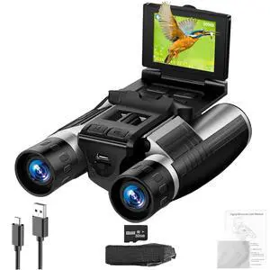 Digital Camera Binoculars 12x32 HD 2.4 Inch 8X Zoom 2.5K Video 48MP Photo | 2.4 Inch LCD Display 48MP photo, 2.5K video recording, 32GB memory card, great for bird watching, concerts Digital Camera Binoculars 12x32 HD 2.4 Inch 8X Zoom 2.5K Video 48MP Photo | 2.4 Inch LCD Display 48MP photo, 2.5K video recording, 32GB memory card, great for bird watching, concerts