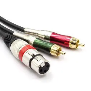 XLR Female to 2 x Phono RCA Plug Adapter Y Splitter Patch Cable, XLR Female 3 Pin to Dual RCA Male Plug Stereo Audio Cable Connector(1.5 M/5FT) XLR Female to 2 x Phono RCA Plug Adapter Y Splitter Patch Cable, XLR Female 3 Pin to Dual RCA Male Plug Stereo Audio Cable Connector(1.5 M/5FT)