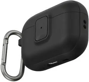 for AirPods Pro 3 Case, Compatible with Apple AirPods Pro 3rd Generation Case (2025), Two-Tone Effect, with Safety Lock & Carabiner, Black for AirPods Pro 3 Case, Compatible with Apple AirPods Pro 3rd Generation Case (2025), Two-Tone Effect, with Safety Lock & Carabiner, Black