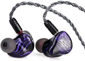 Kiwi Ears Quartet 2DD+2BA Hybrid In-Ear Monitor, HiFi Earphones with Hand-crafted Resin Shell, Detachable OFC Silver-plated IEM Cable for Audiophile Musician DJ Studio Gaming (Purple, Quartet) Kiwi Ears Quartet 2DD+2BA Hybrid In-Ear Monitor, HiFi Earphones with Hand-crafted Resin Shell, Detachable OFC Silver-plated IEM Cable for Audiophile Musician DJ Studio Gaming (Purple, Quartet)