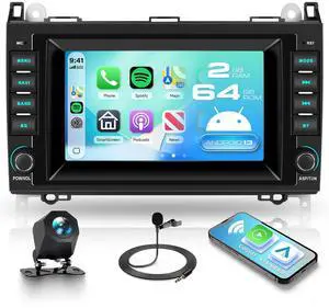 Android 13 Car Stereo for Mercedes-Benz Sprinter W906 2006-2016 with Physical Buttons & Dual Knobs, Wireless CarPlay & Android Auto, 7 Inch Touchscreen Radio with Backup Camera, GPS, SWC Android 13 Car Stereo for Mercedes-Benz Sprinter W906 2006-2016 with Physical Buttons & Dual Knobs, Wireless CarPlay & Android Auto, 7 Inch Touchscreen Radio with Backup Camera, GPS, SWC