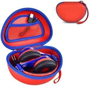 Kids Headphone Case for eKids for Beats Solo3 Headphones, Red | Hard Shell Case with Mesh Cable Pocket for Kids Headsets, Organized Storage for Home and travel, Box Only Kids Headphone Case for eKids for Beats Solo3 Headphones, Red | Hard Shell Case with Mesh Cable Pocket for Kids Headsets, Organized Storage for Home and travel, Box Only