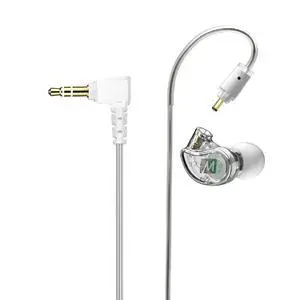 M6 Single Side in Ear Earbud, Right Side, One Wired Earphone with 51" Cable, Secure Fit Moldable Earhook, & 3.5mm Plug, Stereo-to-Mono, for Driving, Cycling, & More (Bulk Packaging, Clear) M6 Single Side in Ear Earbud, Right Side, One Wired Earphone with 51" Cable, Secure Fit Moldable Earhook, & 3.5mm Plug, Stereo-to-Mono, for Driving, Cycling, & More (Bulk Packaging, Clear)