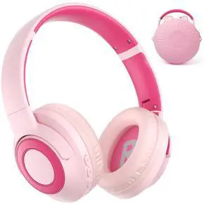 Kids Bluetooth Headphones with ANC, Wireless Over-Ear Headset | for Boys and Girls, Foldable & Adjustable, Ideal for School, Travel and Online Learning(Light pink) Kids Bluetooth Headphones with ANC, Wireless Over-Ear Headset | for Boys and Girls, Foldable & Adjustable, Ideal for School, Travel and Online Learning(Light pink)