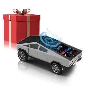 Cybertruck Bluetooth Speaker for Car | Mini Wireless Speaker with LED Lights, FM Radio, USB/TF Card, TWS Stereo, for Dad Car Lover Gift from Daughter or Son Cybertruck Bluetooth Speaker for Car | Mini Wireless Speaker with LED Lights, FM Radio, USB/TF Card, TWS Stereo, for Dad Car Lover Gift from Daughter or Son