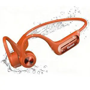 Bone Conduction Headphones, Open Ear Headphones with MP3 Mode 32GB, 10Hrs Playtime IP68 Waterproof Swimming Headphones Secure Fit for Running, Cycling, Work, GiftOrange Bone Conduction Headphones, Open Ear Headphones with MP3 Mode 32GB, 10Hrs Playtime IP68 Waterproof Swimming Headphones Secure Fit for Running, Cycling, Work, GiftOrange