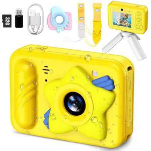 Underwater Camera for Kids - IP68 Waterproof Camera, 48MP Dual Lens, 1080P Video Recording, Toddler Camera for Pool & Beach, Ideal Christmas Birthday Gifts for Boys Girls Age 3-12 (Lemon Yellow) Underwater Camera for Kids - IP68 Waterproof Camera, 48MP Dual Lens, 1080P Video Recording, Toddler Camera for Pool & Beach, Ideal Christmas Birthday Gifts for Boys Girls Age 3-12 (Lemon Yellow)
