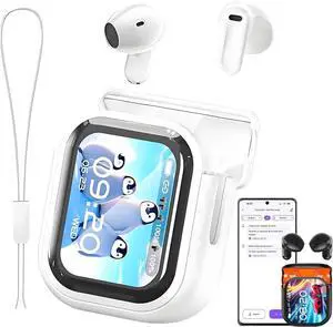 NE20 Earbuds, 2025 New NE20 AI Translation Earbuds in Real Time, Language Translator Headphones with LCD Touch Screen Audifonos Traductores Inglés Español Support 140 Languages for Travel White NE20 Earbuds, 2025 New NE20 AI Translation Earbuds in Real Time, Language Translator Headphones with LCD Touch Screen Audifonos Traductores Inglés Español Support 140 Languages for Travel White