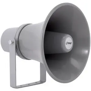 Indoor Outdoor PA Horn Speaker - 9.7 Inch 20-Watt Power Compact Loud Sound Megaphone w/ 400Hz-5KHz Frequency, 8 Ohm, 70V Transformer, Mounting For 70V Audio System - Home PHSP101T (Gray) Indoor Outdoor PA Horn Speaker - 9.7 Inch 20-Watt Power Compact Loud Sound Megaphone w/ 400Hz-5KHz Frequency, 8 Ohm, 70V Transformer, Mounting For 70V Audio System - Home PHSP101T (Gray)