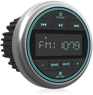 Marine Bluetooth Stereo Radio Receiver: Marine Digital Multimedia Player | 2.8 Inch LCD Display AM FM USB AUX-In Preset EQ Subwoofer 200W RCA Output for Boat Golf Cart ATV UTV Yacht Marine Bluetooth Stereo Radio Receiver: Marine Digital Multimedia Player | 2.8 Inch LCD Display AM FM USB AUX-In Preset EQ Subwoofer 200W RCA Output for Boat Golf Cart ATV UTV Yacht