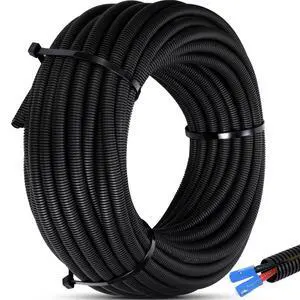 2 Inch x 20 ft Split Wire Loom Tubing Protector Plastic Electric Wire Covers Flexible Conduit Hose Protector Automotive Cable Insulation Sleeves 2 Inch x 20 ft Split Wire Loom Tubing Protector Plastic Electric Wire Covers Flexible Conduit Hose Protector Automotive Cable Insulation Sleeves