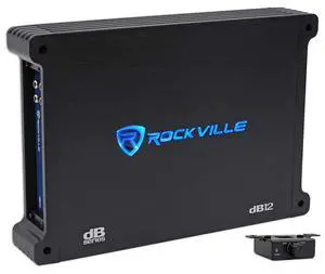 dB12 2000 Watt Peak/500w RMS Mono 2 Ohm Amplifier Car Amp, Bass Knob | Bass Knob, MOSFET Power Supply, Subsonic Filter, Low Pass Crossover, Bass EQ, Phase Control, Soft Start dB12 2000 Watt Peak/500w RMS Mono 2 Ohm Amplifier Car Amp, Bass Knob | Bass Knob, MOSFET Power Supply, Subsonic Filter, Low Pass Crossover, Bass EQ, Phase Control, Soft Start