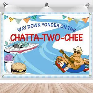 Chatta-Two-chee Birthday Backdrop Banner Chattatwochee Themed 2nd Birthday Party Decor Country Music River Party Banner Chatta-Two-chee Birthday Backdrop Banner Chattatwochee Themed 2nd Birthday Party Decor Country Music River Party Banner