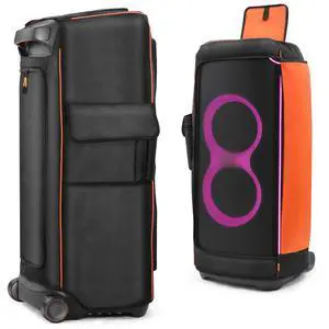 Speaker Case Compatible with JBL PartyBox Ultimate,Without Wheels | Portable Speaker Dust Cover Storage Bag Fits for JBL PartyBox Ultimate for Outdoor Travel,Black+Orange,Cover Only Speaker Case Compatible with JBL PartyBox Ultimate,Without Wheels | Portable Speaker Dust Cover Storage Bag Fits for JBL PartyBox Ultimate for Outdoor Travel,Black+Orange,Cover Only