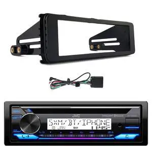 JVC KD-T92MBS Single DIN Marine USB Bluetooth CD Stereo Receiver with Radio Installation Kit (Fits Select 1998-2013 Harley Davidson Motorcycles) JVC KD-T92MBS Single DIN Marine USB Bluetooth CD Stereo Receiver with Radio Installation Kit (Fits Select 1998-2013 Harley Davidson Motorcycles)