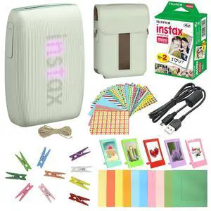 Bundle with Compatible Fuji Mini Link 3 Smartphone Printer Clay White + Fuji Film Value Pack 20 Sheets Accessories Bundle with Album + 5 Plastic Desk Frames + Paper & Sticker Frames (Sage Green) Bundle with Compatible Fuji Mini Link 3 Smartphone Printer Clay White + Fuji Film Value Pack 20 Sheets Accessories Bundle with Album + 5 Plastic Desk Frames + Paper & Sticker Frames (Sage Green)