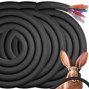 3 Pack 30ft Cord Protectors from Pets No Chew, 3/8 Inch Ultra Durable Cord Covers for Pets, Durable Electrical Cable Management Sleeve for Rabbits, Dogs, Cats and Other Animals (Black, 1/2inch) 3 Pack 30ft Cord Protectors from Pets No Chew, 3/8 Inch Ultra Durable Cord Covers for Pets, Durable Electrical Cable Management Sleeve for Rabbits, Dogs, Cats and Other Animals (Black, 1/2inch)