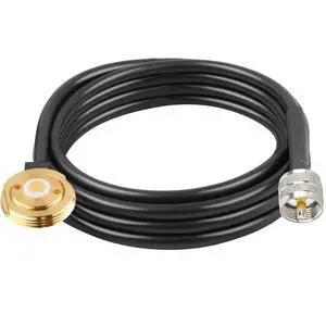 XRDS RF NMO Antenna Mount to UHF PL259 RG58 Cable - 6FT CB Antenna Cable Extension to PL259 for VHF/UHF/CB Radio Antenna XRDS RF NMO Antenna Mount to UHF PL259 RG58 Cable - 6FT CB Antenna Cable Extension to PL259 for VHF/UHF/CB Radio Antenna