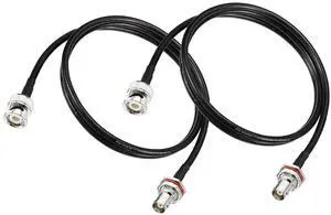 BNC Extension Cable 50 ohm RG58 2PCS 3FT BNC Male to Female Bulkhead Jumper Coax Cable for UHF/VHF Ham Radio/Wireless Microphone Antenna/CCTV/Amateur Radio etc BNC Extension Cable 50 ohm RG58 2PCS 3FT BNC Male to Female Bulkhead Jumper Coax Cable for UHF/VHF Ham Radio/Wireless Microphone Antenna/CCTV/Amateur Radio etc